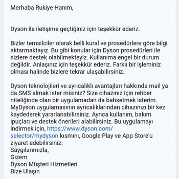 Dyson V16 Süpürge Sistem Hatası Ve Servis Sonrası Hasarlı Ürün