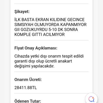 Xiaomi Telefonumda Garanti Dışı 28.500 TL Onarım Ücreti Ve Haksız Muamele