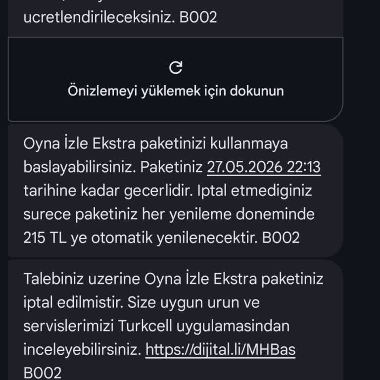 Satın Alma Ekranında Bilgi Eksikliği Nedeniyle 215 TL'lik Paketin İadesi Reddi