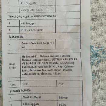 Popeyes Mecidiyeköy Şubesinde Bayat Ve Yanık Ürün Şikayeti