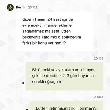 Obsidian Seviyesine Yükseltilen Üyeye Nakit Bonusunun Gecikmesi