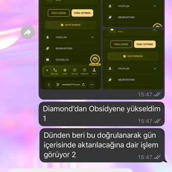 Obsidian Seviyesine Yükseltilen Üyeye Nakit Bonusunun Gecikmesi