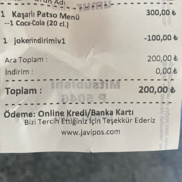 Yemeksepeti'nde Yanıltıcı İndirim Nedeniyle İade Talebi