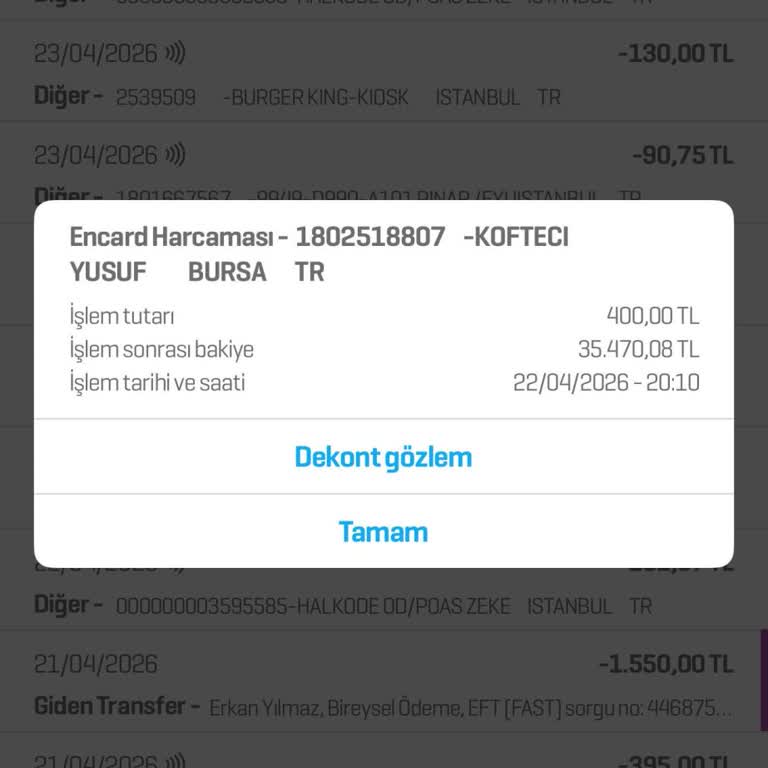 Köfteci Yusuf’tan 400 TL İadesi Yapılmıyor