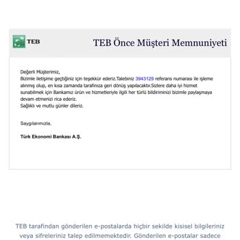 Müşteri Şikayetinde Tek Dosya Talebine Rağmen Sürekli Yeni Referans Numaraları Açılması