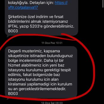 Vodafone’da Ayıplı Hizmet Ve %50 Fatura İndirimi Talebi