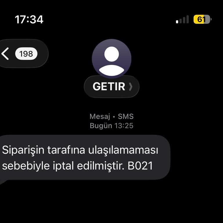 Kurye Orada Olmasına Rağmen Sipariş İptal Edildi, Ücret Geri Ödenmedi