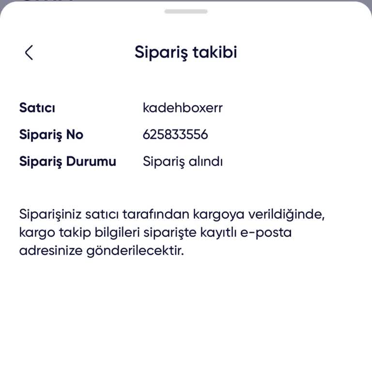 @kadehboxxer Ürünüm Kargoya Verilmedi