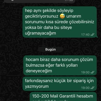 Mail Garantili Hesabın Geri Çekilmesi Ve Cevapsız İletişim