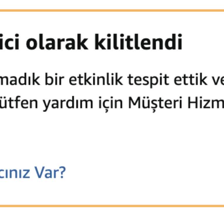Amazon Hesabım Kilitli Ve Prime Üyeliği Erişilemiyor