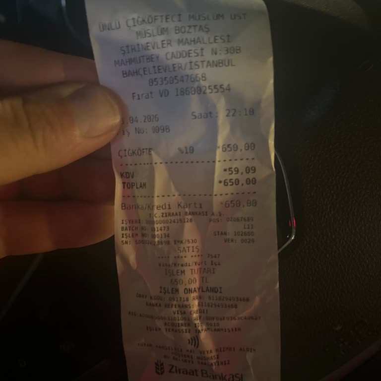 Satın Alınan Çiğ Köfte Miktarı Yarım Kilo Olarak Gelen