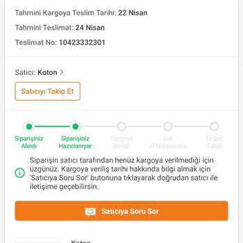 Koton Palto Teslimatı Gecikti Ve Bilgilendirme Yok