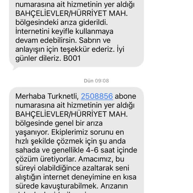 Günlerce İnternetsiz Kalmak Ve Faturada Kesinti Günlerinin Yansıtılmaması Talebi