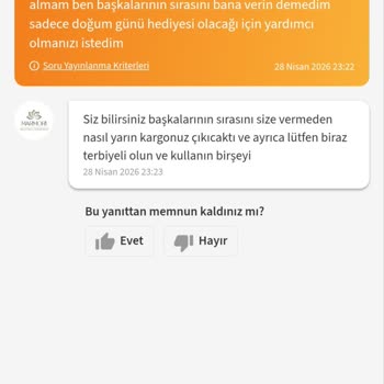 Doğum Günü Hediyesi Siparişi, Satıcının Alaycı Üslubu Nedeniyle İptal Edildi