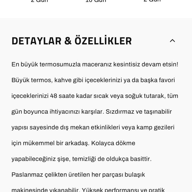 Stanley Termos 48 Saat Sıcak Vaadi Karşılamıyor