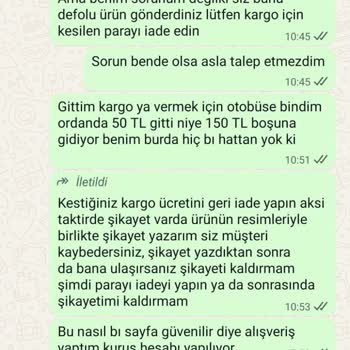 Ayıplı Eşofman Altı Ve Kargo Ücretine İtiraz