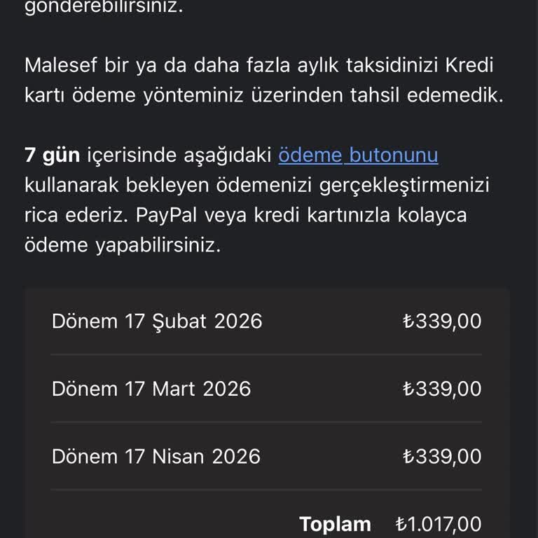 İzinsiz Otomatik Abonelik Ve 1.017 TL İadesi Talebi