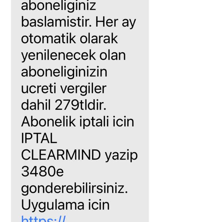 ClearMind Onaysız Ücretli Abonelik Ve İade Talebi