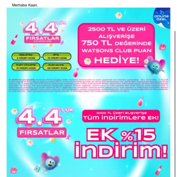 Watsons Kampanyasındaki 750 TL Puanım Görünmedi Ve Silindi