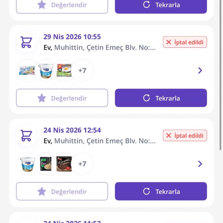 Çorlu Şubesinde Teknik Aksaklık Nedeniyle Sipariş İptalleri Ve Getir Parası Geri Gelmiyor