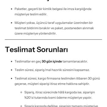 Kargo Gecikmesi Ve İade Talebi: 1174 Numaralı Siparişim 1 Ay Boyunca Gönderilmedi
