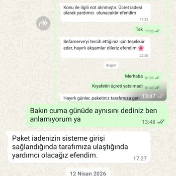 699 TL İade 45 Gün Gecikiyor, Teslim Edilmeyen Eşofman İçin Acil Çözüm Talebi