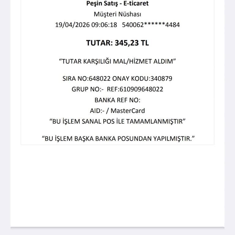 Getir Market'te Oluşmayan Sipariş İçin Kartımdan Çekilen Ücretin İadesi