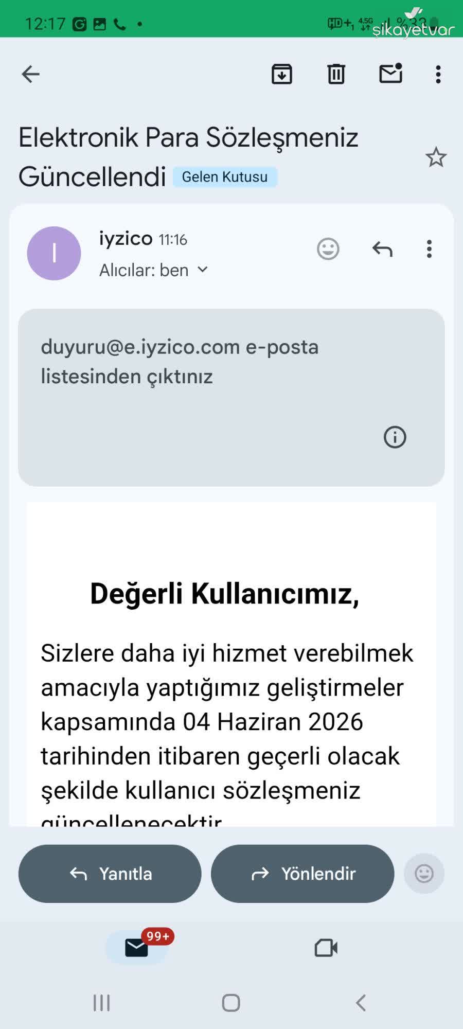 noo様 ❸❻ Iyzico'da Haksız Sözleşme Ve Kişisel Veri Kullanımı İptali Talebi