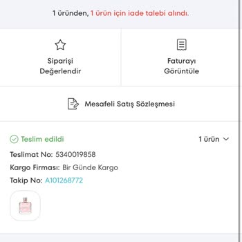 Kaybolan Parfümüm İçin Cevapsız Kargo Ve A101 Extra'den Yanıtsızlık