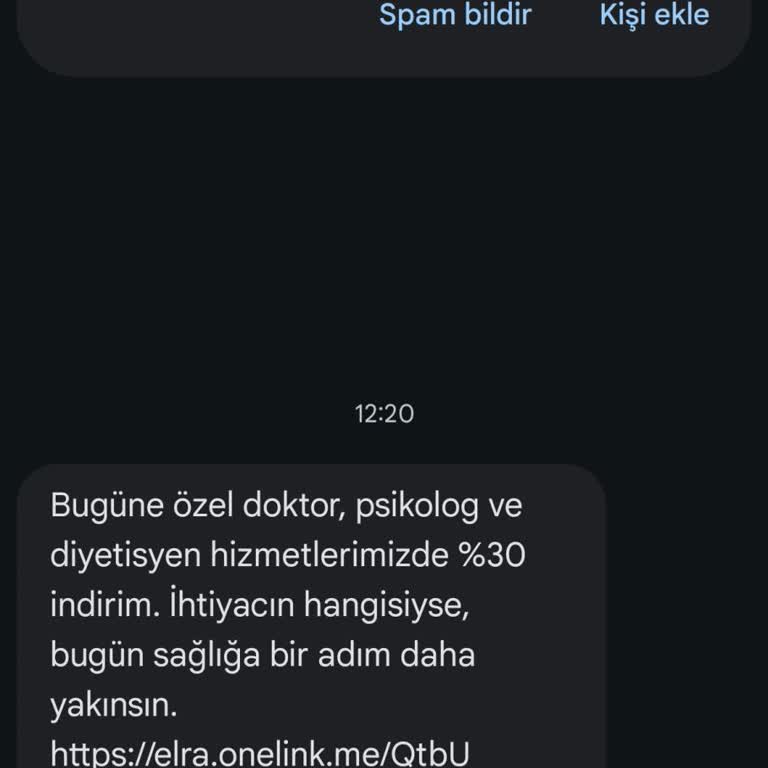 Elra Sağlık Sürekli SMS Atıyor