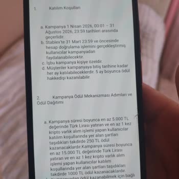 Kampanya Şartları Değiştirildiği İçin 1.000 TL Ödülüm Verilmedi