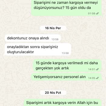 İade Çekiyle Siparişim Kargoya Verilmedi Ve İletişim Cevapsız
