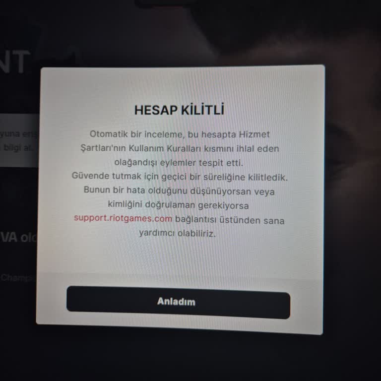 Eksik Bilgi Ve Kalıcı Banlı Valorant Hesabı İçin İade Talebi