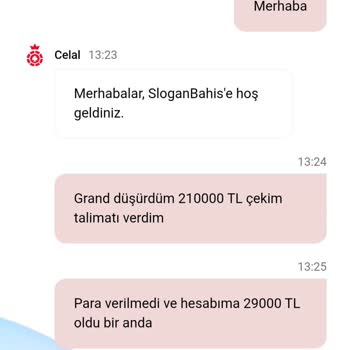 Sloganbahis’te Onaylanmayan 200.000 TL Çekim Ve Keyfi 30.000 TL Bakiye Azaltması
