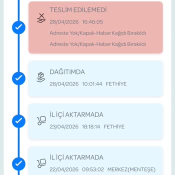 PTT Kargo Teslim Edilmemiş Kargo Ve Yanıltıcı Sistem Bildirimi