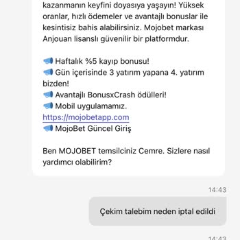 Mojobet'te 9.200 TL Kazancım Haksız Kazanç İddiasıyla Reddedildi