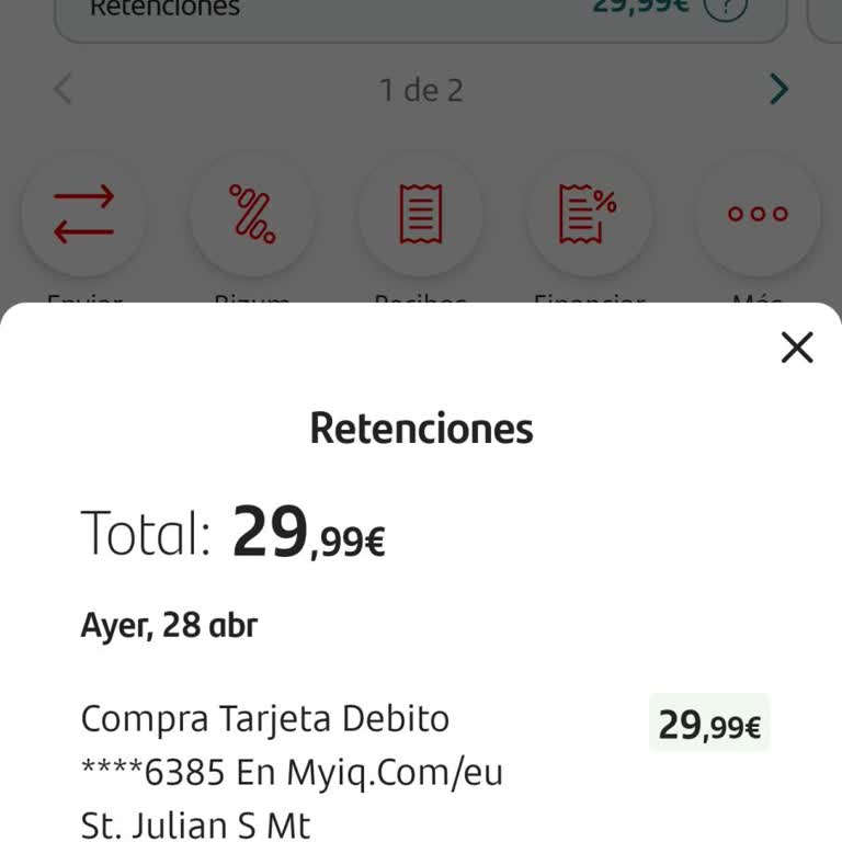 Cargo no reconocido de myIQ.com, exijo cancelación y reembolso