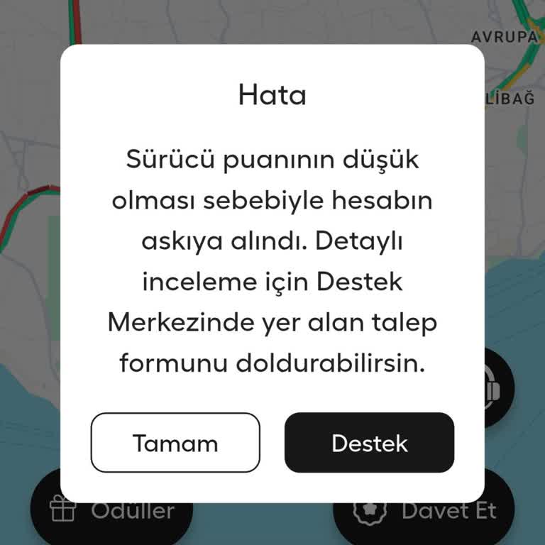 6 Ay Boyunca Cevapsız Kalan Askıya Alınan Sürücü Hesabım Gelir Kaybına Yol Açtı