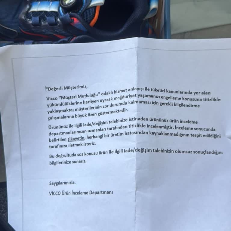 Vicco Çocuk Ayakkabısının Bağcık Mekanizması Kendiliğinden Gevşeyerek Güvenlik Riski Oluşturuyor