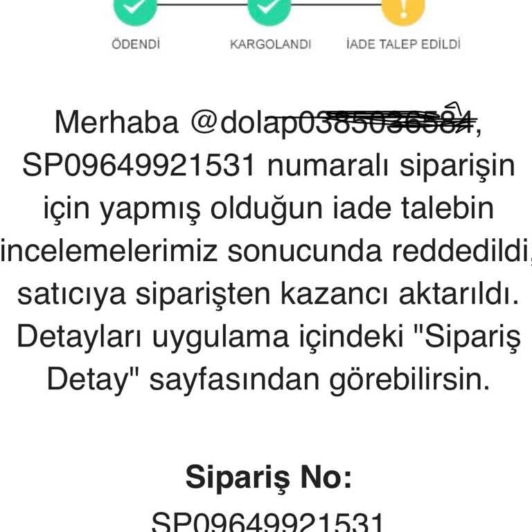 Dolap Sahte Kıyafet İade Reddi Ve Müşteri Desteği Yok