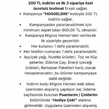 Migros Uygulamasındaki Yanıltıcı İndirim Şartı Ve Yüksek Alışveriş Limiti