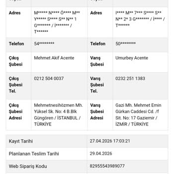 İzmir Gaziemir Umurbey Şubesinde Kargo Teslimatı Gecikmesi Ve İletişimsizlik