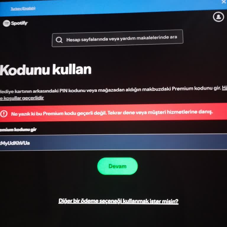 Geçersiz Spotify Kodu İptali Ve Ücret İadesi