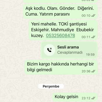 Teslim Edilmeyen Ürünler Nedeniyle 2000 TL İade Talebi