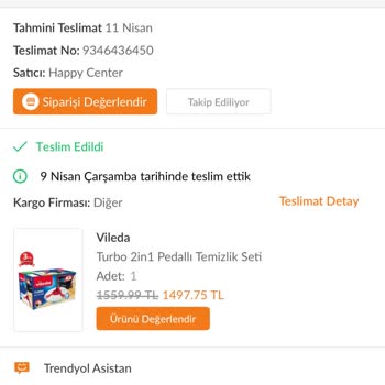 Vileda Turbo Pedallı Set 3 Ayda Bozuldu Ve Ücret İadesi Talebi