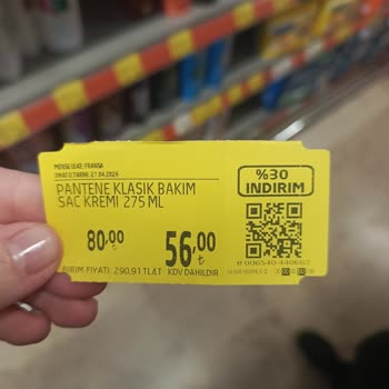 Migros’ta Pantene Saç Kremi Etiket Fiyatı İle Kasa Fiyatı Arasındaki Çelişki