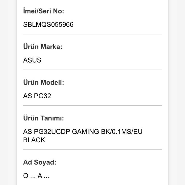 OLED Arızalı Monitör İçin Sıfır Değişim Talebi