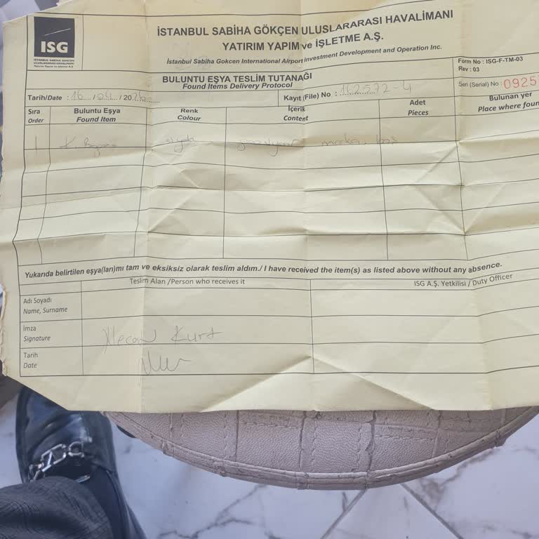 Kayıp Bagaj Tesliminde Alınan 679 TL Ücretin İadesi