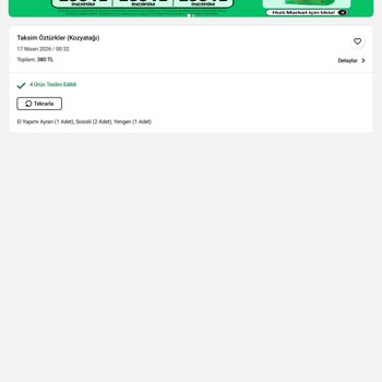 Trendyol GO Hesabımda Kayıtlı Adres Ve Sipariş Geçmişi Uyarısız Silindi