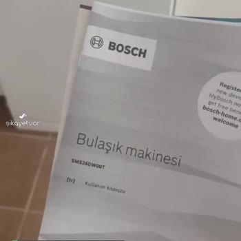 Bosch SMS26DW00T Bulaşık Makinesi Ağır Yanık Plastik Kokuyor!